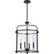 Yorktown 4 Light 16 inch Matte Black Pendant Ceiling Light