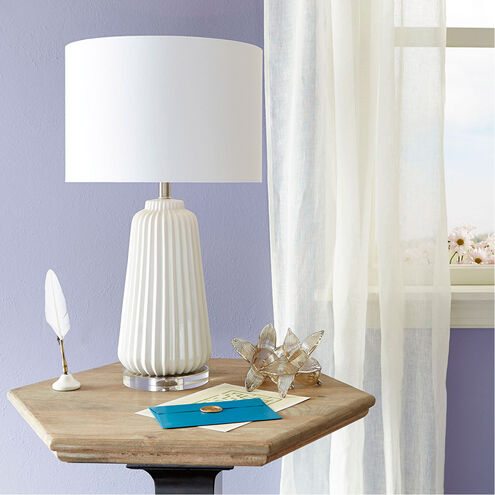Delphine 29 inch 100.00 watt White Table Lamp Portable Light in Bulb Not Included