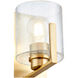 Fort Worth 1 Light 5 inch Aged Brass Wall Mount Wall Light