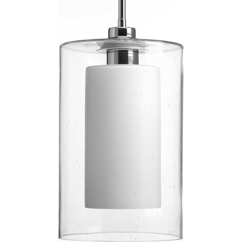 Double Glass 1 Light 7.75 inch Polished Chrome Pendant Ceiling Light