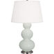 Triple Gourd 32.75 inch 150.00 watt Matte Celadon Table Lamp Portable Light in Antique Silver