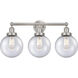 Beacon 3 Light 24.5 inch Brushed Satin Nickel Bath Vanity Light Wall Light