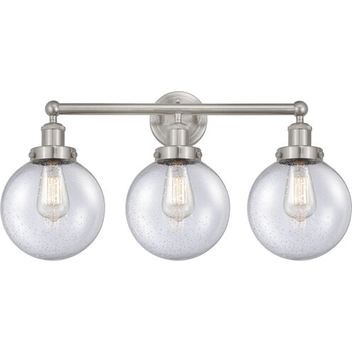 Beacon 3 Light 24.5 inch Brushed Satin Nickel Bath Vanity Light Wall Light