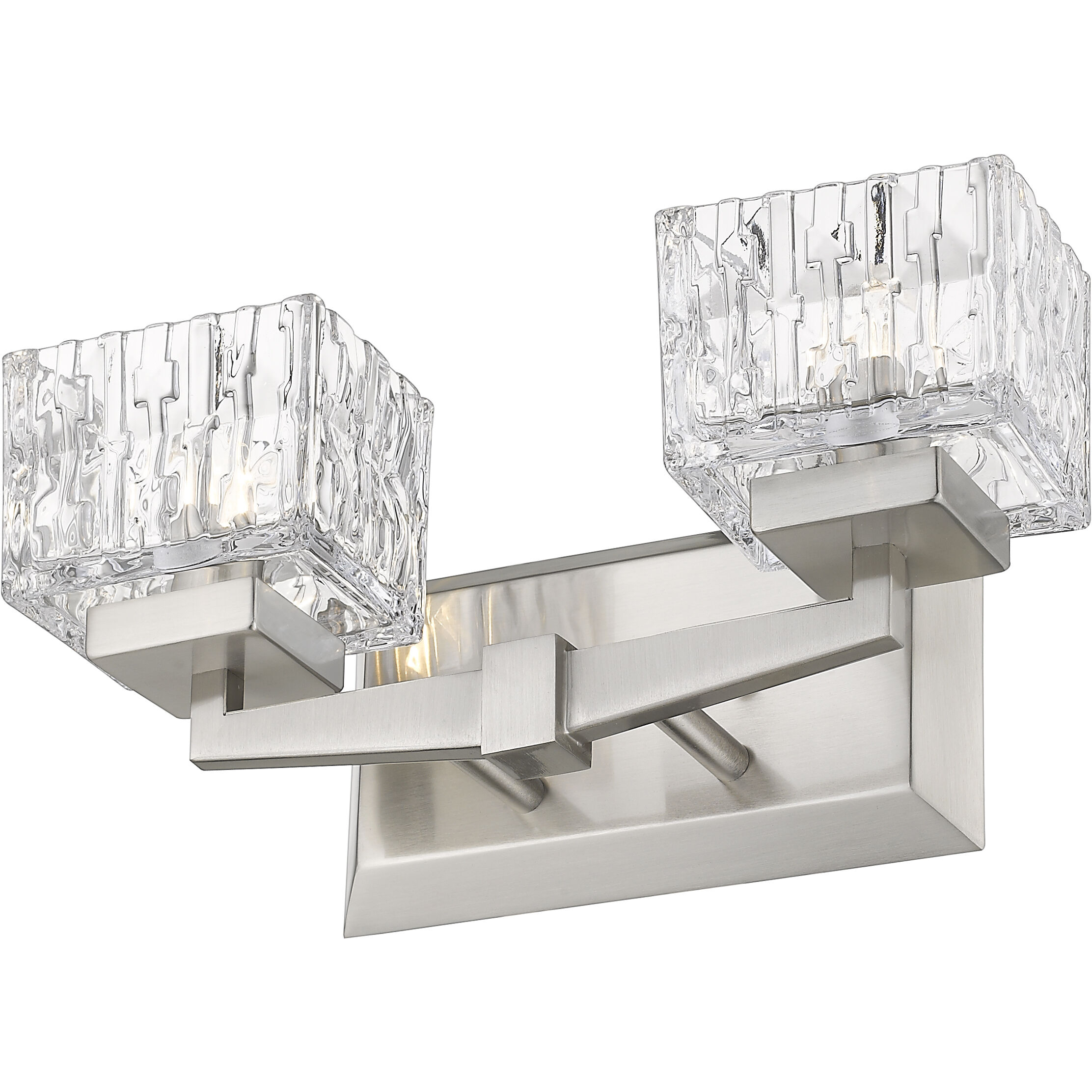 Rubicon 2 Light 13.5 inch Brushed Nickel Vanity Wall Light in G9