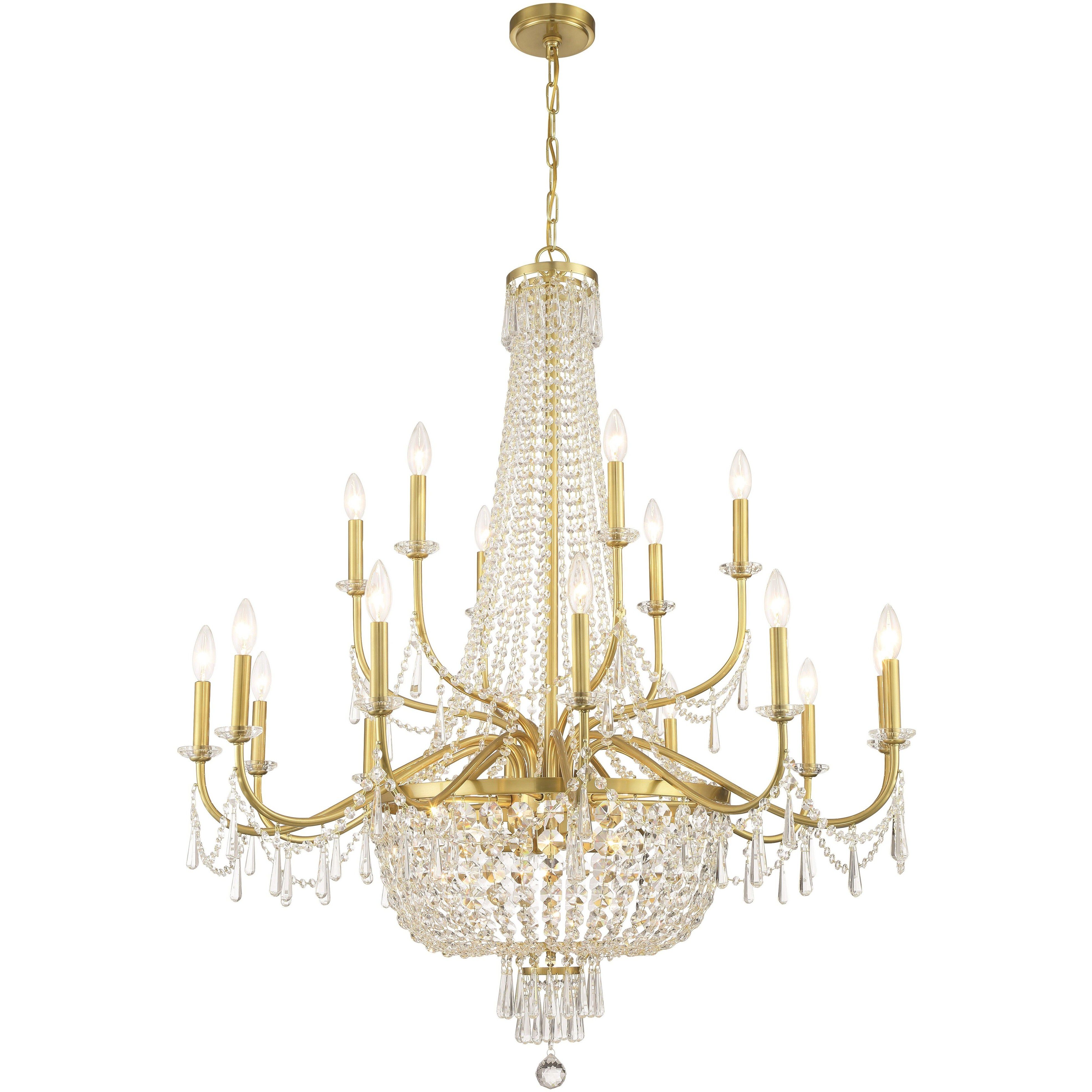 Haywood 22 Light 40 inch Aged Brass Chandelier Ceiling Light