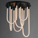 Soleil LED 20 inch Black Flush Mount Chandelier Ceiling Light