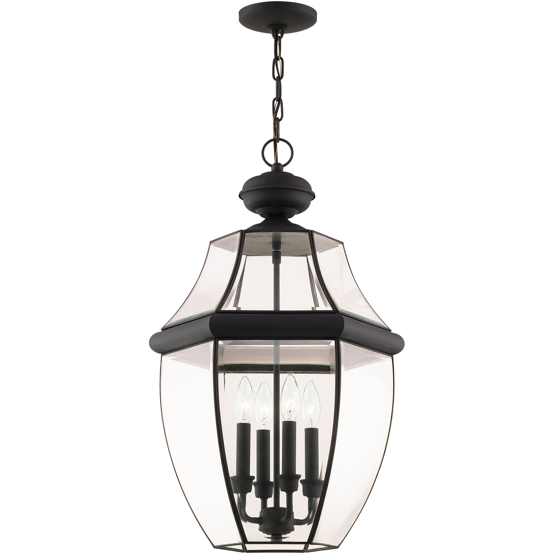 Monterey 4 Light 16 inch Black Outdoor Pendant Lantern