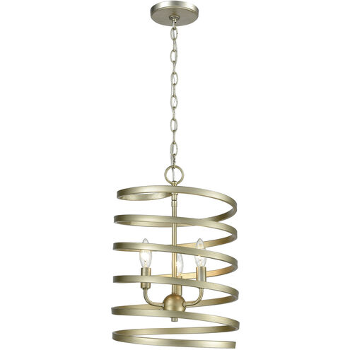 Whirlwind 3 Light 13 inch Aged Silver Pendant Ceiling Light
