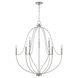 Madison 9 Light 33 inch Brushed Nickel Chandelier Ceiling Light