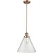 Franklin Restoration Cone LED 12 inch Antique Copper Mini Pendant Ceiling Light in Seedy, Franklin Restoration