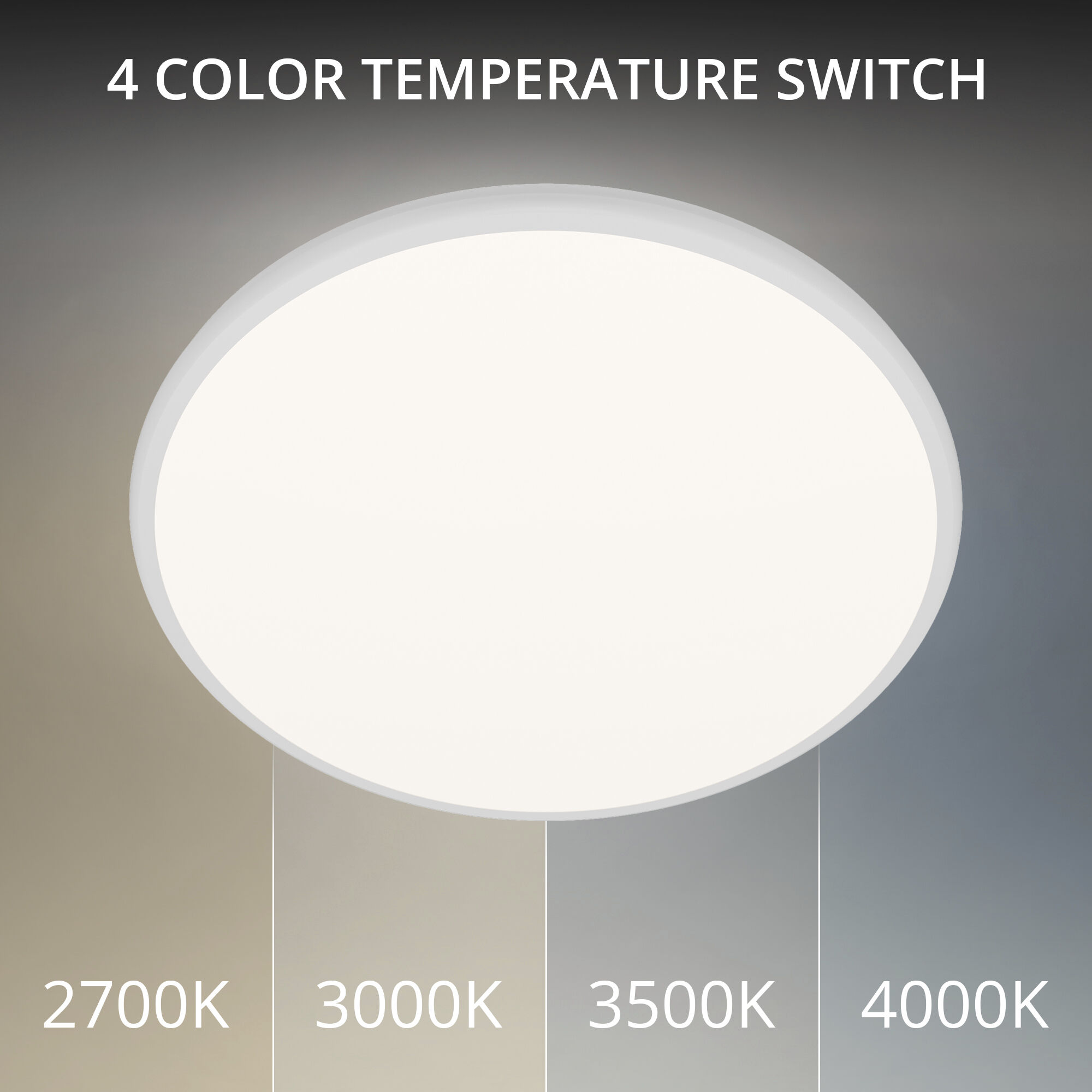 Parthenon LED 22 inch White Flush Mount Ceiling Light in 4000K, dweLED