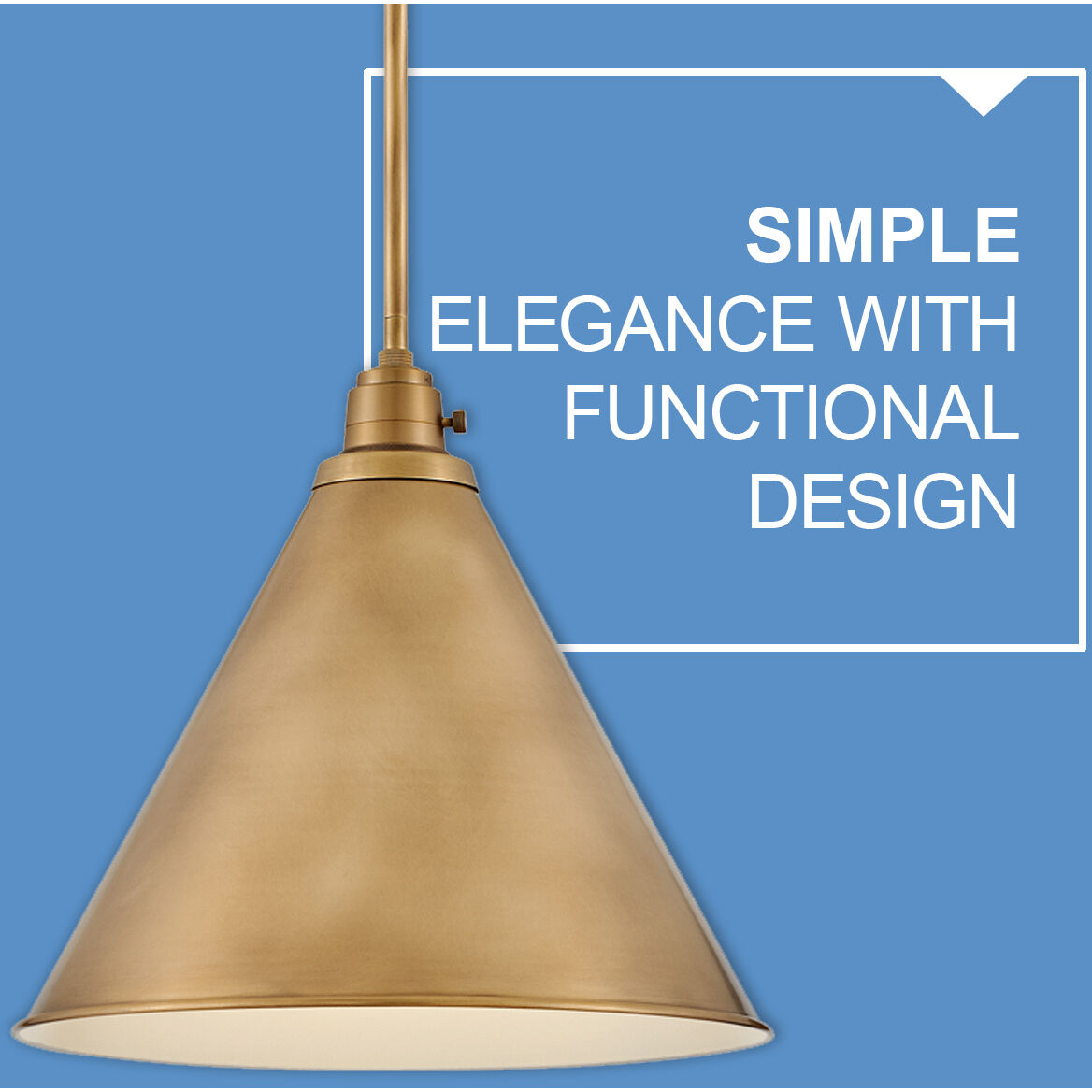 Arti 1 Light 15 inch Heritage Brass Pendant Ceiling Light