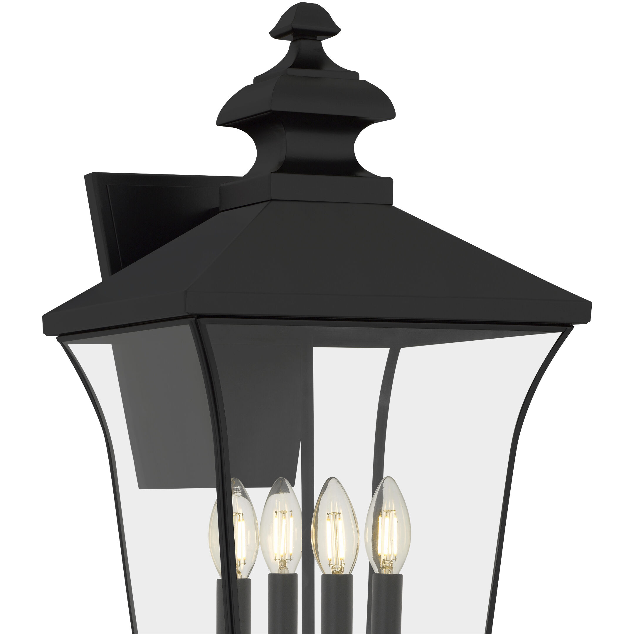 Farley 4 Light 30.5 inch Matte Black Outdoor Wall Lantern