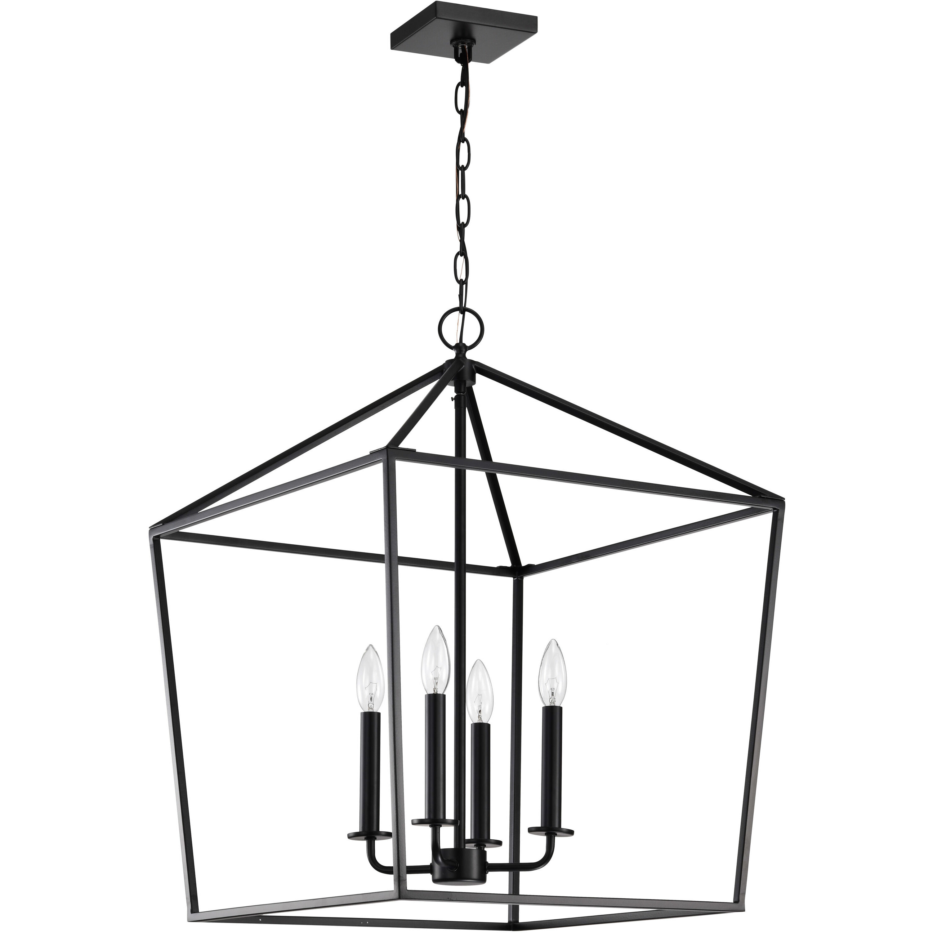 Emma 4 Light 20 inch Matte Black Pendant Ceiling Light