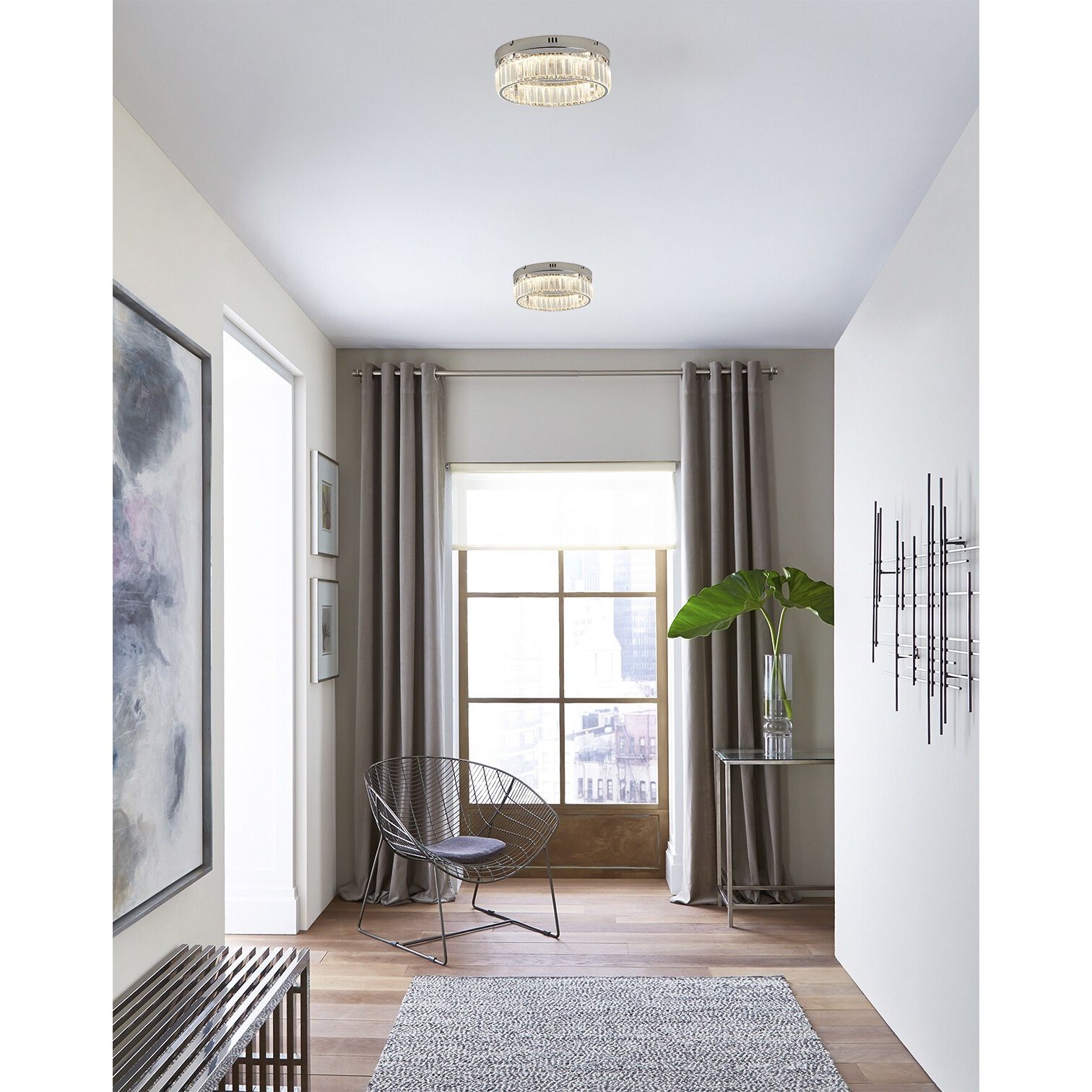 Canada LED 13.75 inch Chrome Flush Mount Ceiling Light