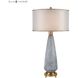 Kathmandu 34 inch 150 watt Gray with Cafe Bronze Table Lamp Portable Light