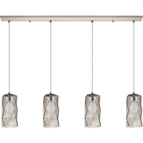 Estevau 4 Light 40.16 inch Satin Nickel Linear Pendant Ceiling Light