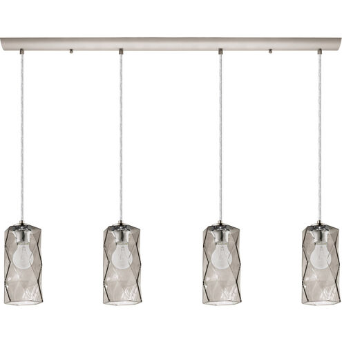 Estevau 4 Light 40 inch Satin Nickel Linear Pendant Ceiling Light