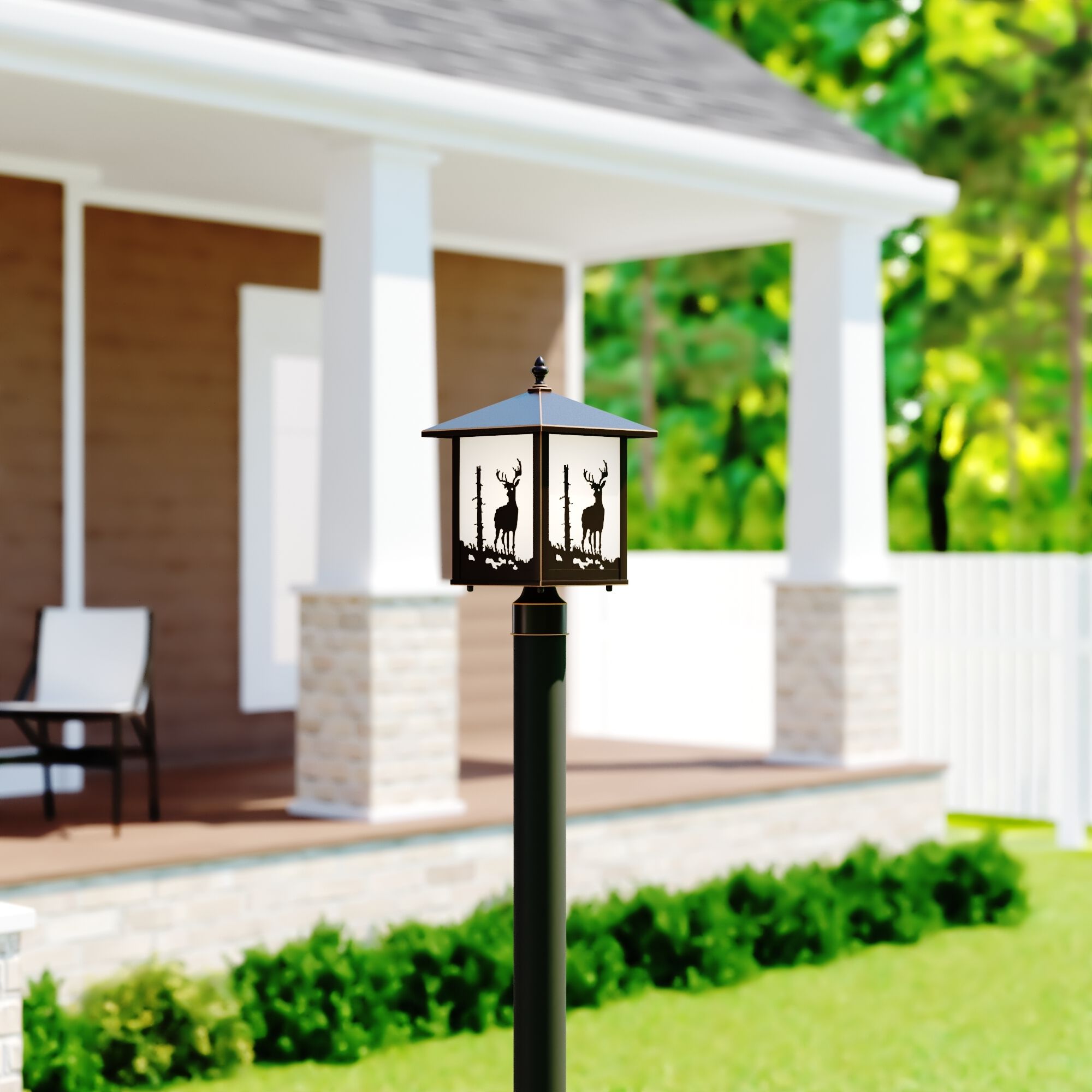 Bryce LED 14 inch Burnished Bronze Outdoor Post