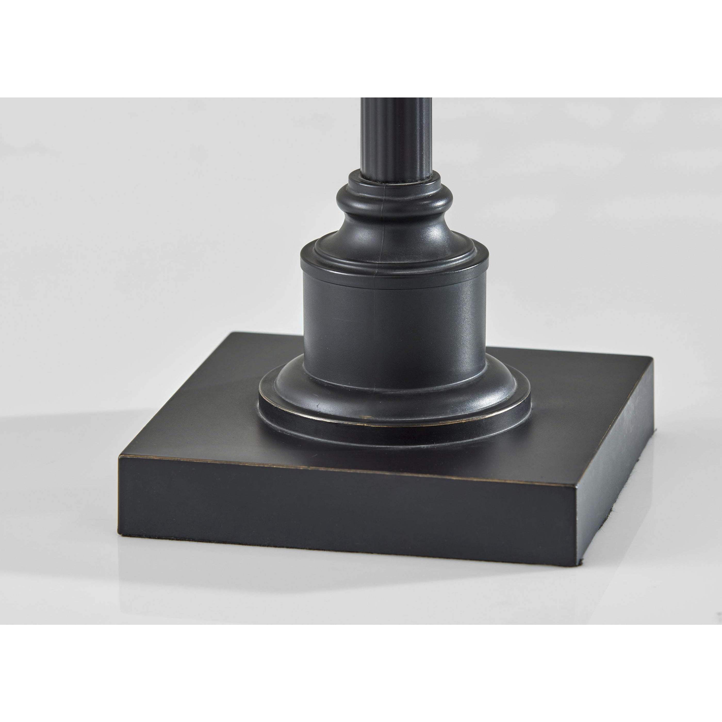 Dante 26 inch 60.00 watt Black Metal Table Lamp Portable Light, Simplee Adesso