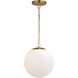 Linden LED 12 inch Muted Brass Pendant Ceiling Light
