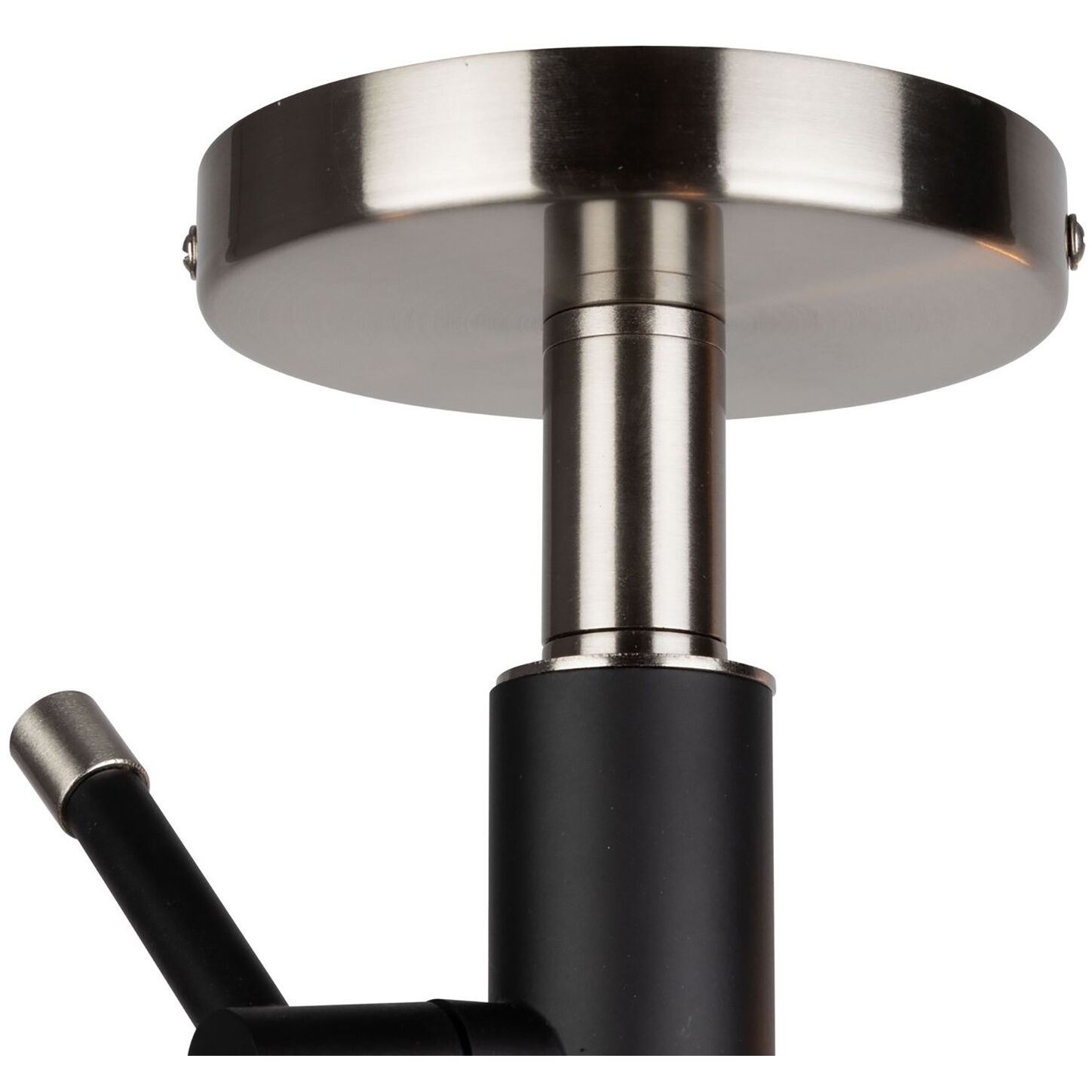 Truro LED 9 inch Black and Brushed Nickel Semi-Flush Mount Ceiling Light