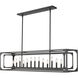 Easton 13 Light 54 inch Matte Black Linear Chandelier Ceiling Light