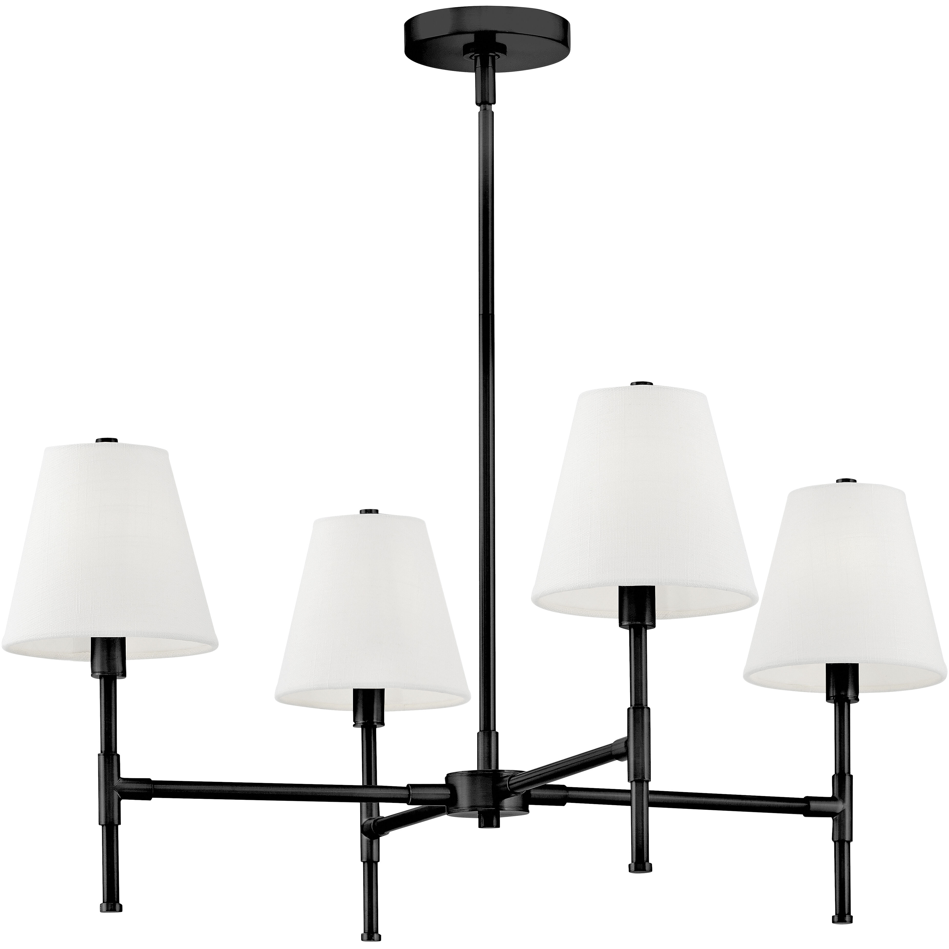 Beale 4 Light 28 inch Black Chandelier Ceiling Light