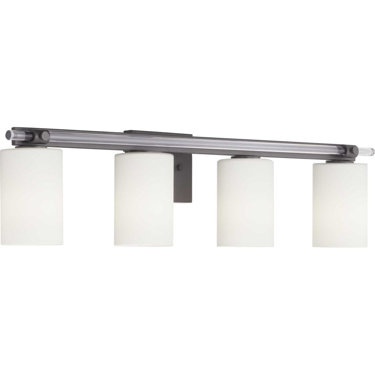 Lisbon 4 Light 34 inch Matte Black Bath Vanity Wall Light, Design Series