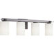 Lisbon 4 Light 34 inch Matte Black Bath Vanity Wall Light, Design Series