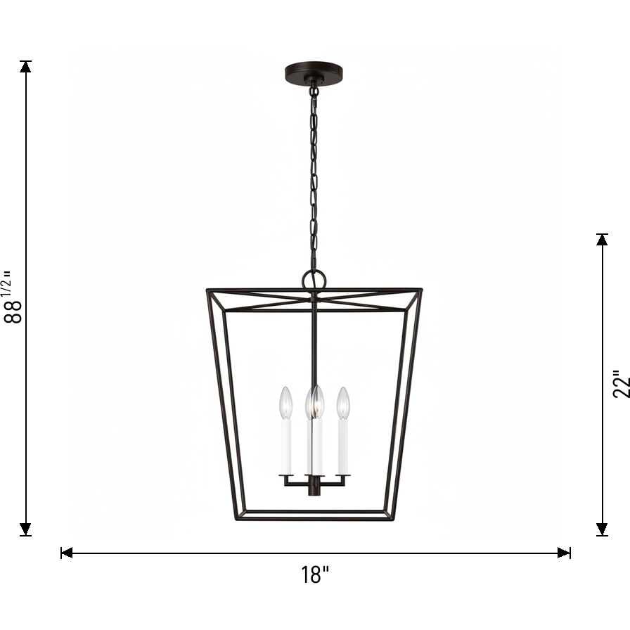 ED Ellen DeGeneres Viota 4 Light 18 inch Casted Gild Pendant Ceiling Light