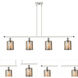 Ballston Cobbleskill 4 Light 48 inch White and Polished Chrome Island Light Ceiling Light in Mercury Glass, Ballston