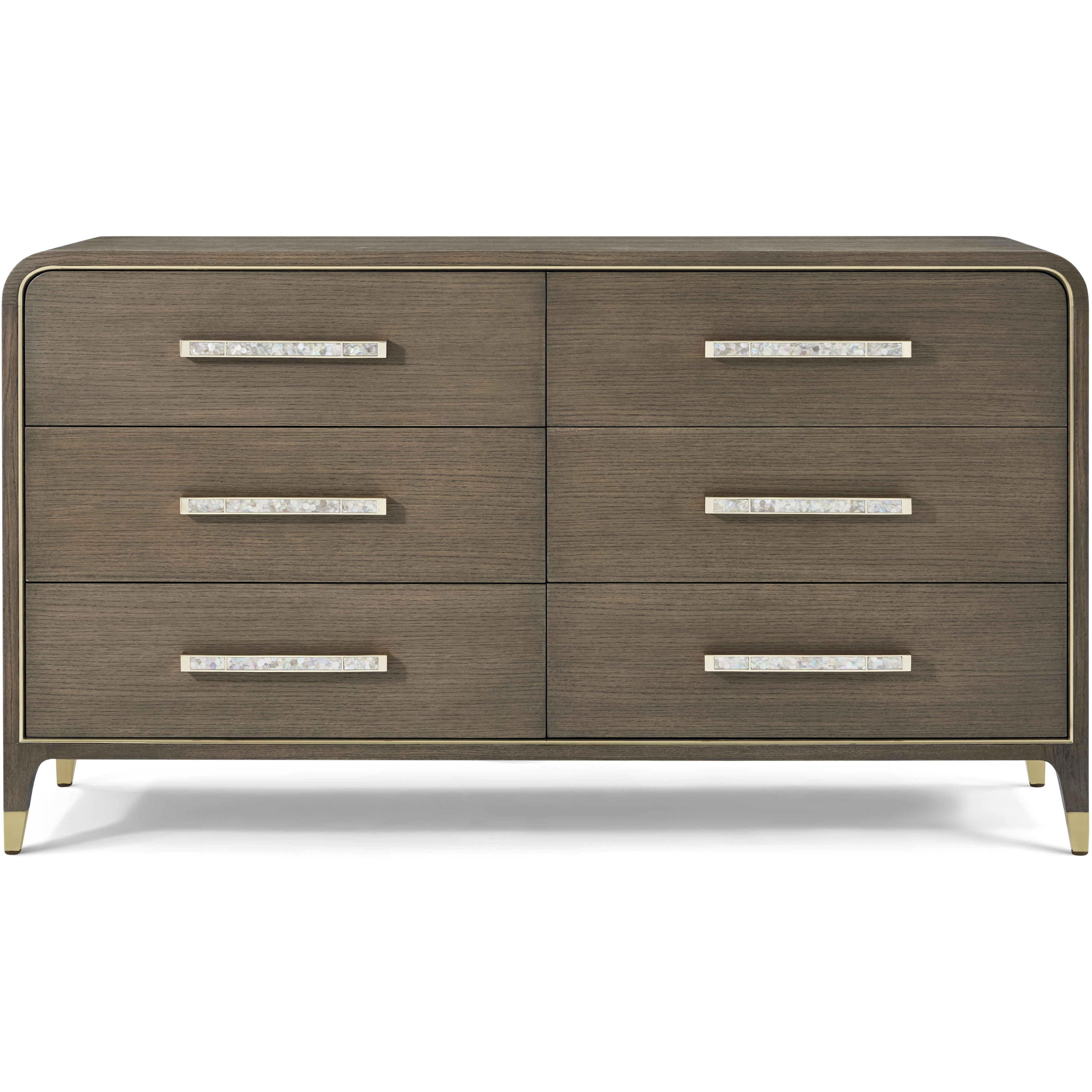 Judith Leiber Couture Mink Dresser, Wooden, 6-Drawer