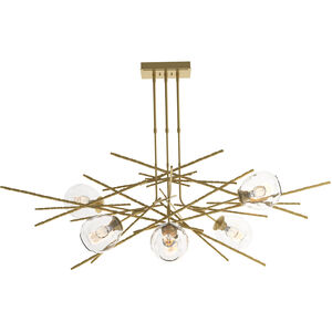 Griffin 6 Light 63 inch Modern Brass Pendant Ceiling Light