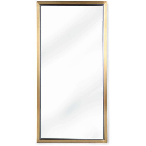 Rectangle 48 X 24 inch Natural Brass Mirror, Rectangle