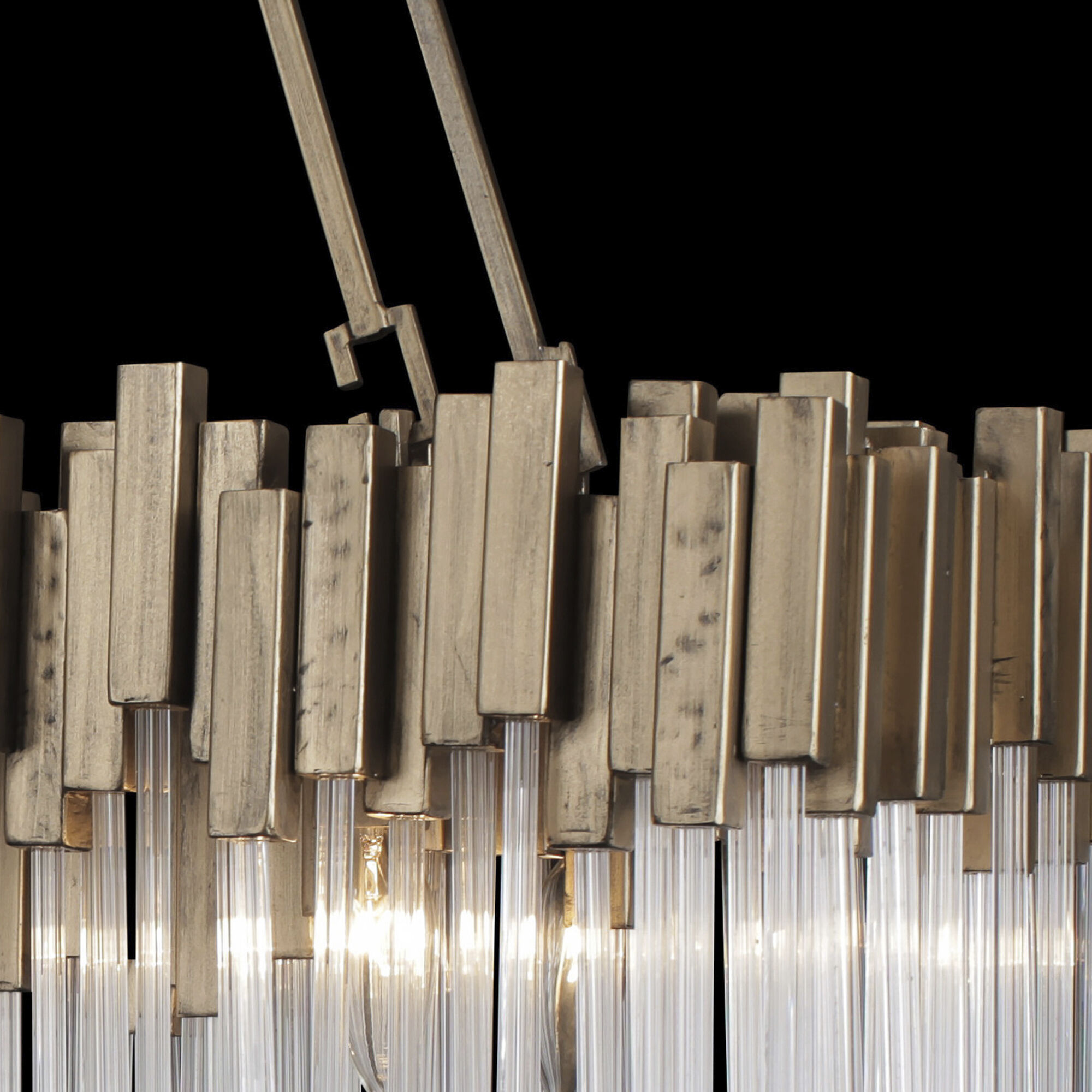 Matrix 8 Light 48.25 inch Havana Gold Linear Pendant Ceiling Light