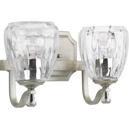 Anjoux 2 Light 14 inch Silver Ridge Bath Vanity Wall Light