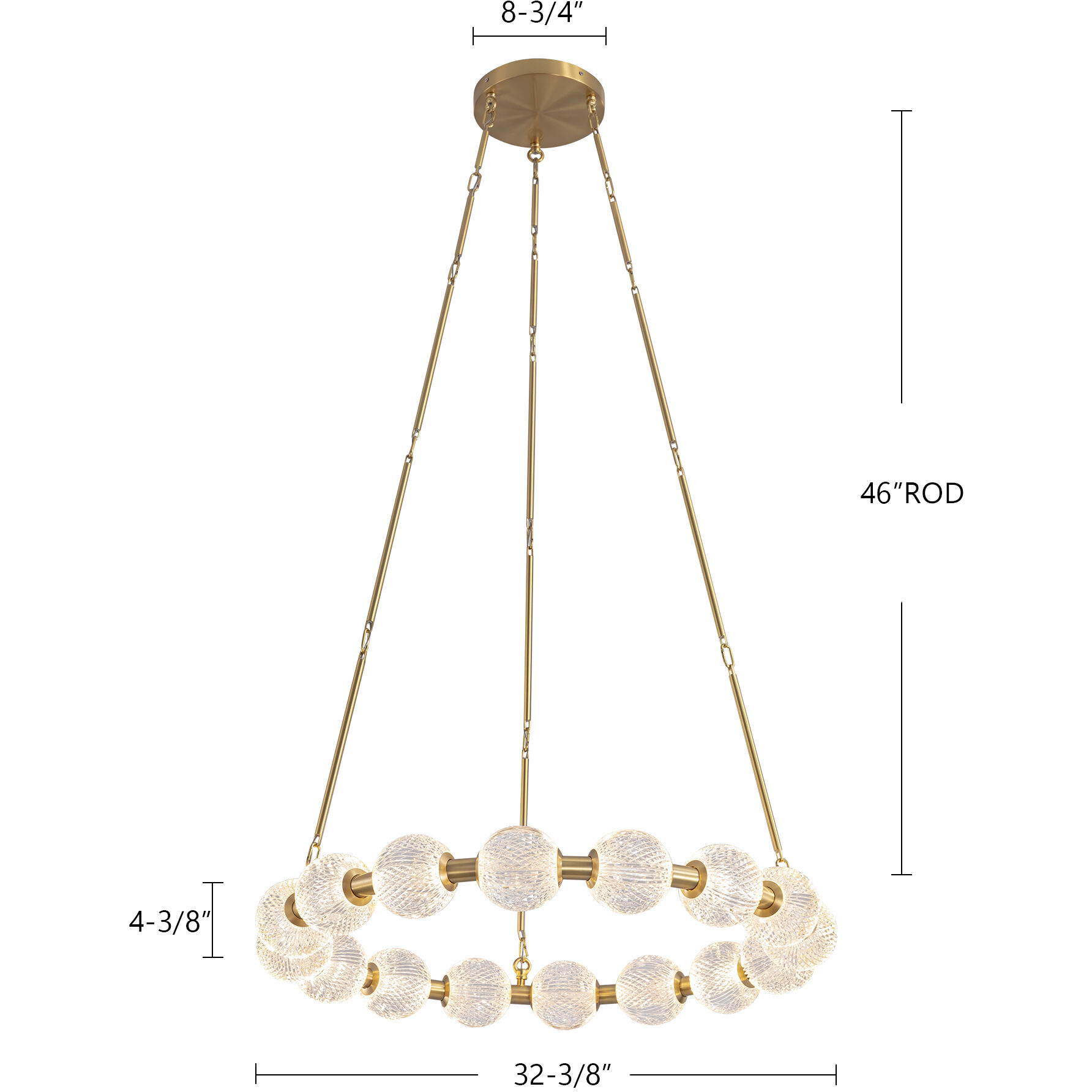 Marni LED 32.38 inch Polished Nickel Chandelier Ceiling Light