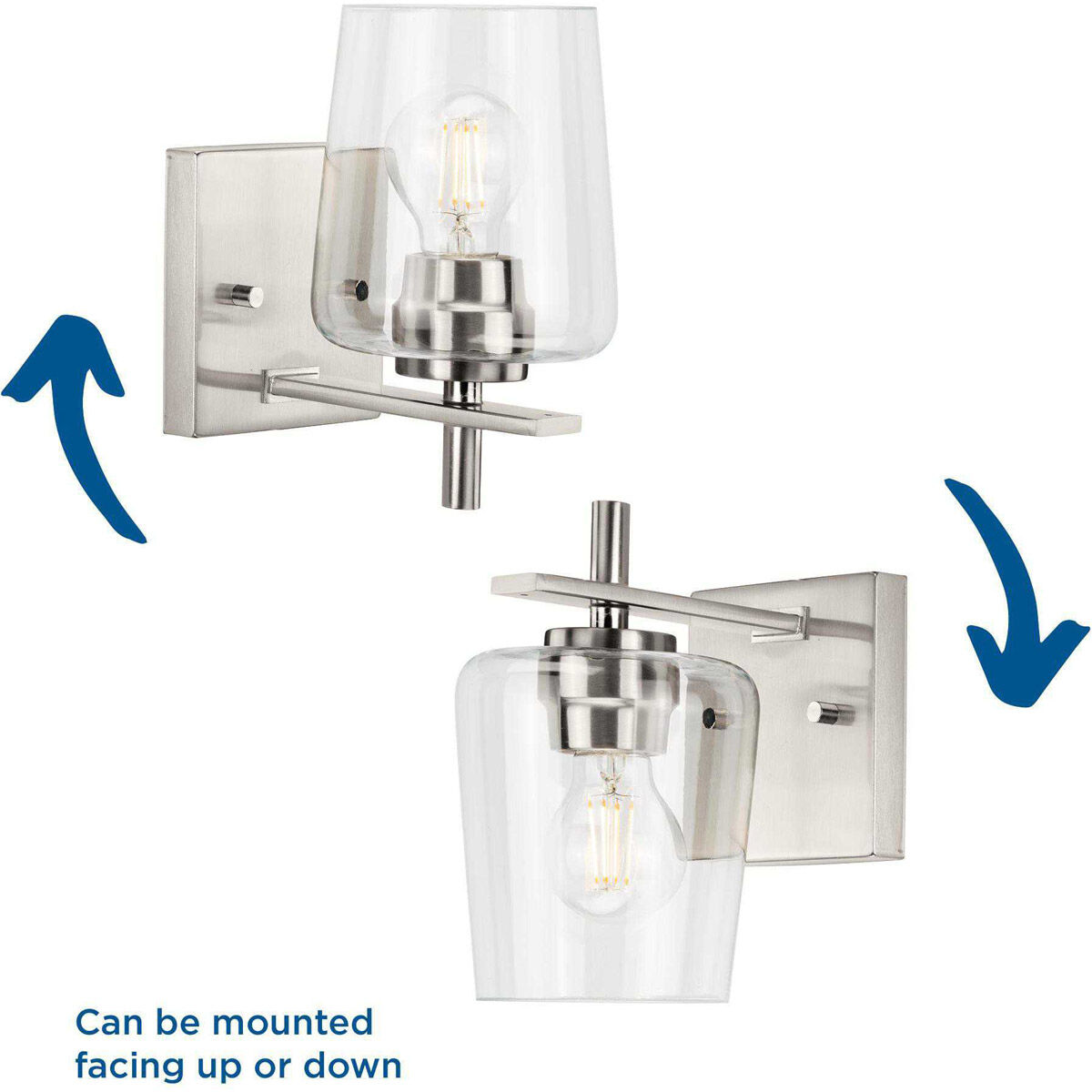 Calais 1 Light 7 inch Brushed Nickel Bath Vanity Wall Light