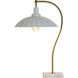 Penelope 24 inch 60 watt Polished Brass and White Table Lamp Portable Light