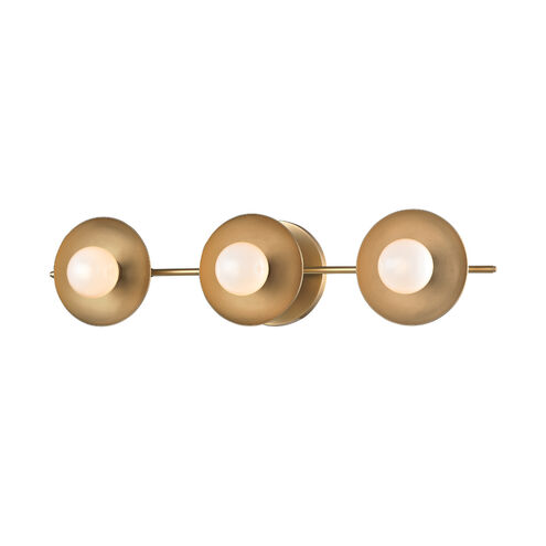 Julien LED 20 inch Aged Brass Bath Light Wall Light, Opal Matte