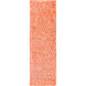 Bjorn 96 X 30 inch Bright Orange, Khaki, Dark Brown Rug