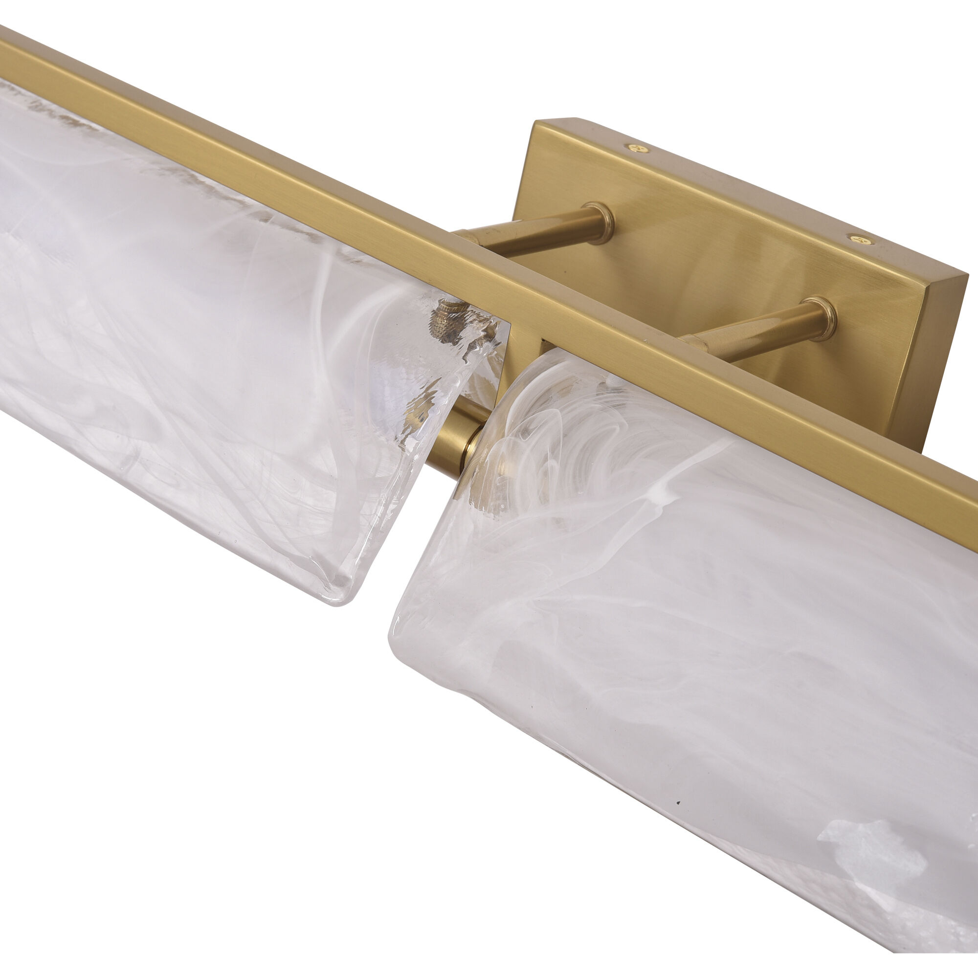 Mingle 2 Light 25.5 inch Satin Brass Bath Light Wall Light