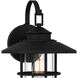 Lombard 1 Light 17 inch Matte Black Outdoor Wall Lantern