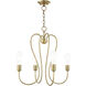 Lucerne 4 Light 20 inch Antique Brass Chandelier Ceiling Light