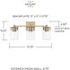 Mason 3 Light 21 inch Aged Brass Vanity Light Wall Light