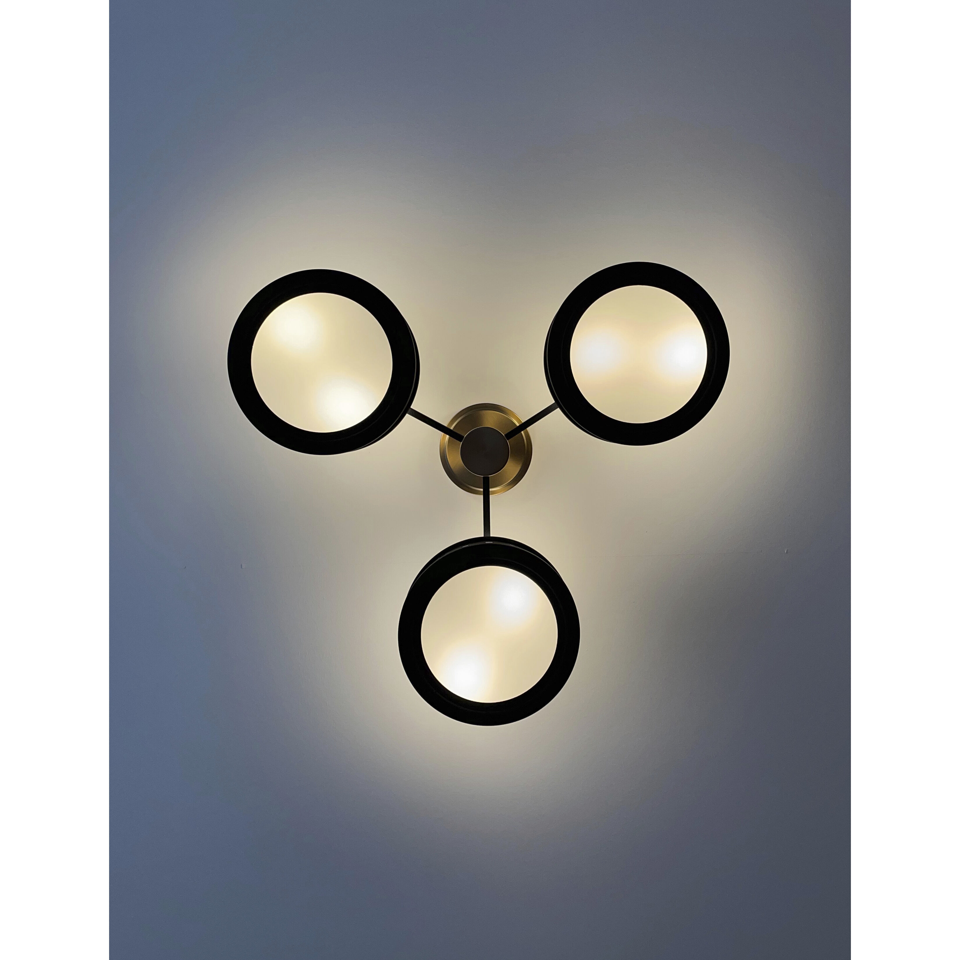 Kendal 6 Light 29.25 inch Vibrant Gold and Black Forged Semi Flush Ceiling Light