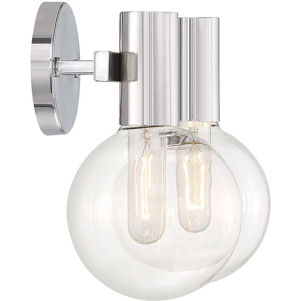Wright 2 Light 15.5 inch Polished Chrome Bathroom Vanity Light Wall Light