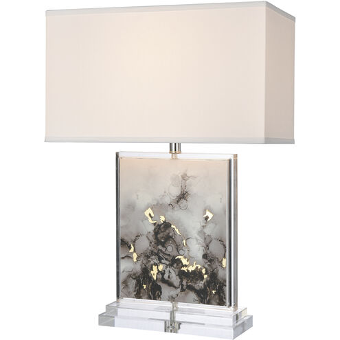 Anton 28 inch 150.00 watt Gray with Clear Table Lamp Portable Light