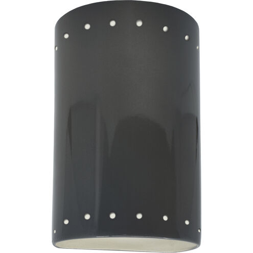 Ambiance Collection LED 9.5 inch Gloss Grey Outdoor Wall Sconce